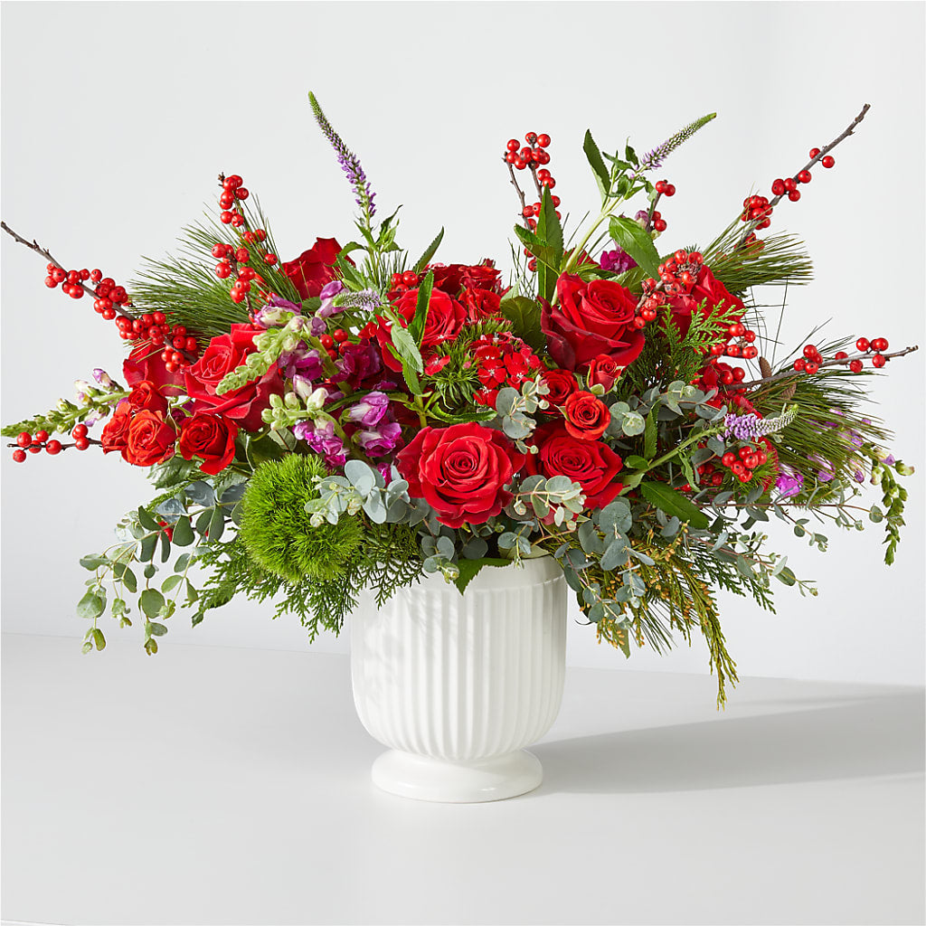 Big Red Bow Bouquet – STEMZ FLORIST & TREASURES, Calgary AB