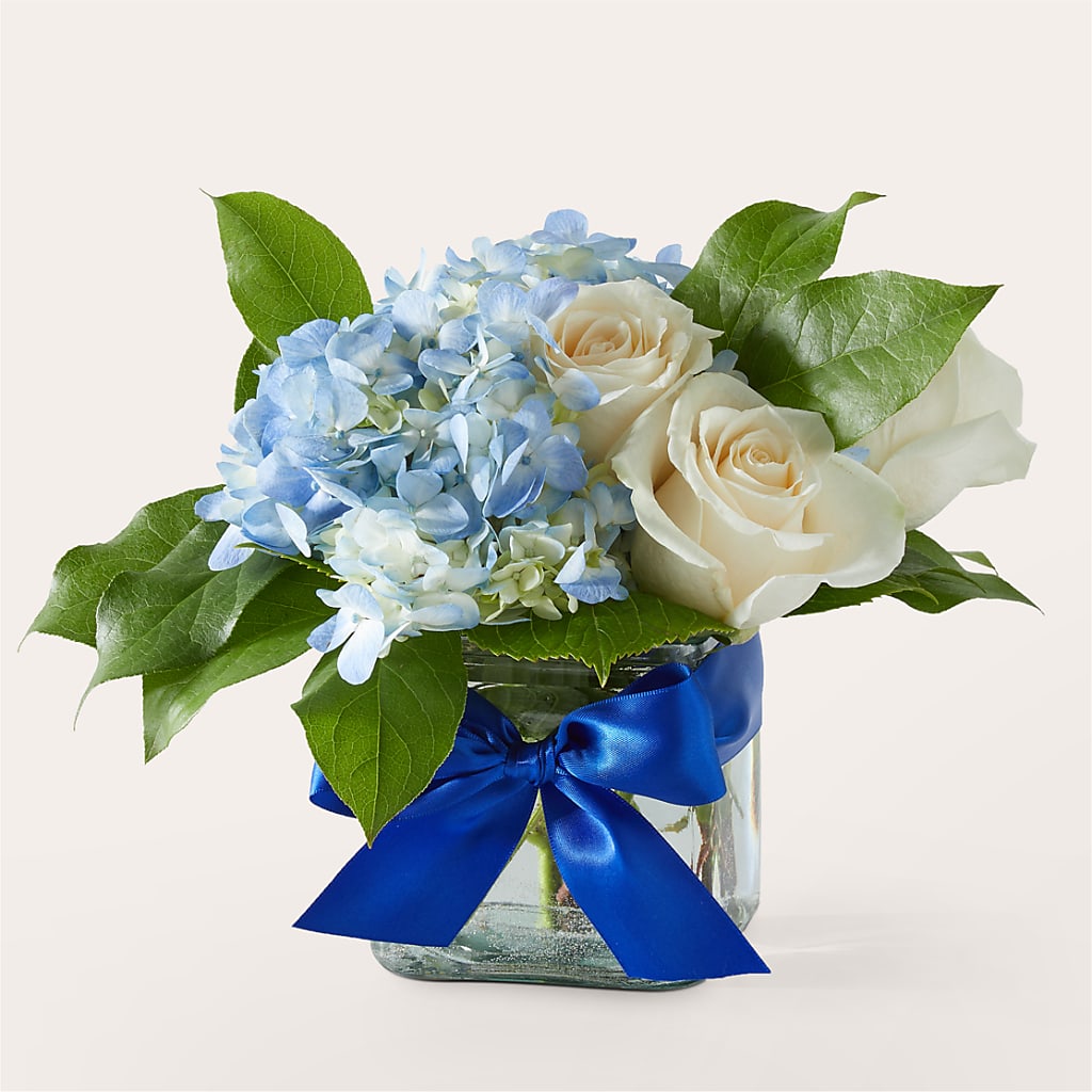 Sky Blue Delight Bouquet – STEMZ FLORIST & TREASURES, Calgary AB