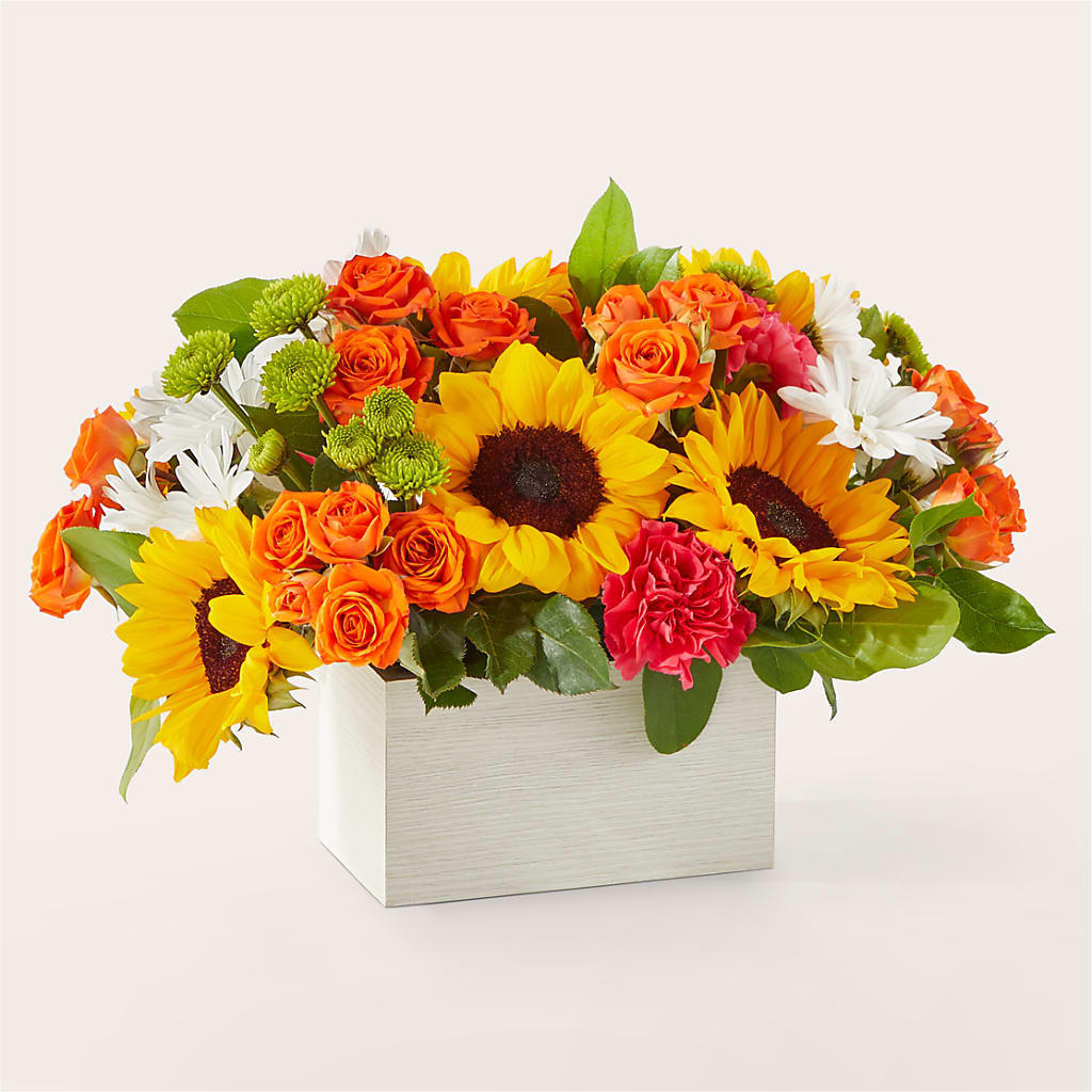 Sun-drenched Blooms Box Bouquet – STEMZ FLORIST & TREASURES, Calgary AB