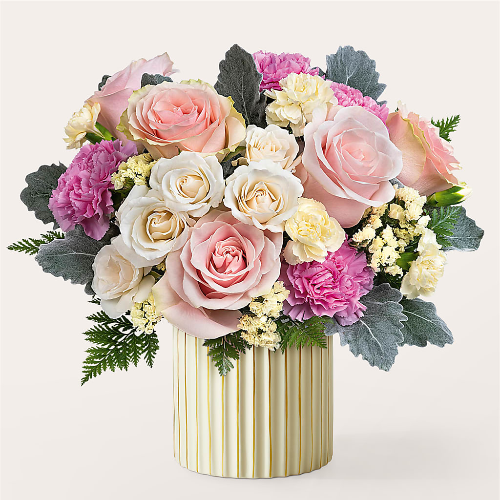 Blissful Moments Bouquet with Ivory Vase – STEMZ FLORIST & TREASURES, Calgary AB