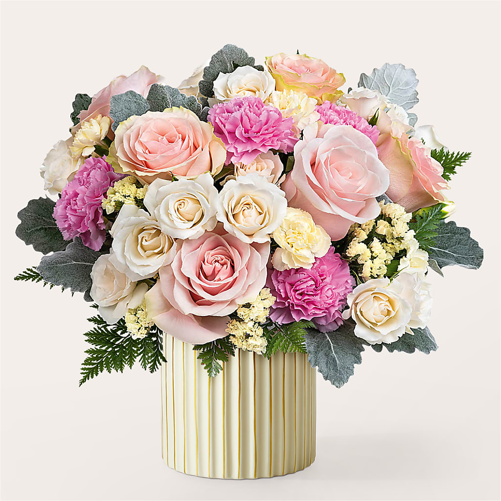 Blissful Moments Bouquet with Ivory Vase – STEMZ FLORIST & TREASURES, Calgary AB