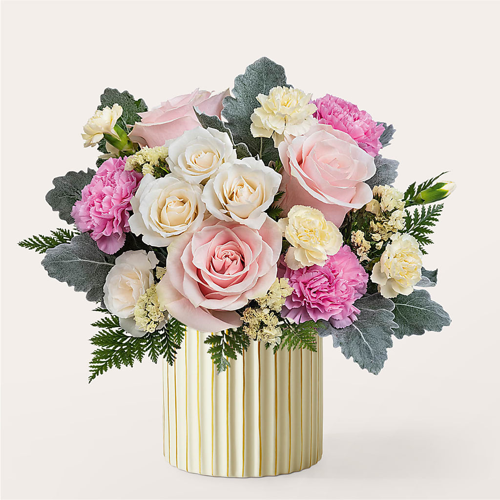 Blissful Moments Bouquet with Ivory Vase – STEMZ FLORIST & TREASURES, Calgary AB