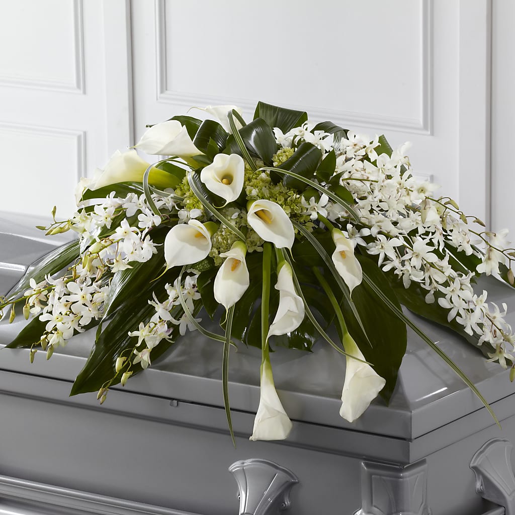 Angel Wings Casket Spray – STEMZ FLORIST & TREASURES, Calgary AB
