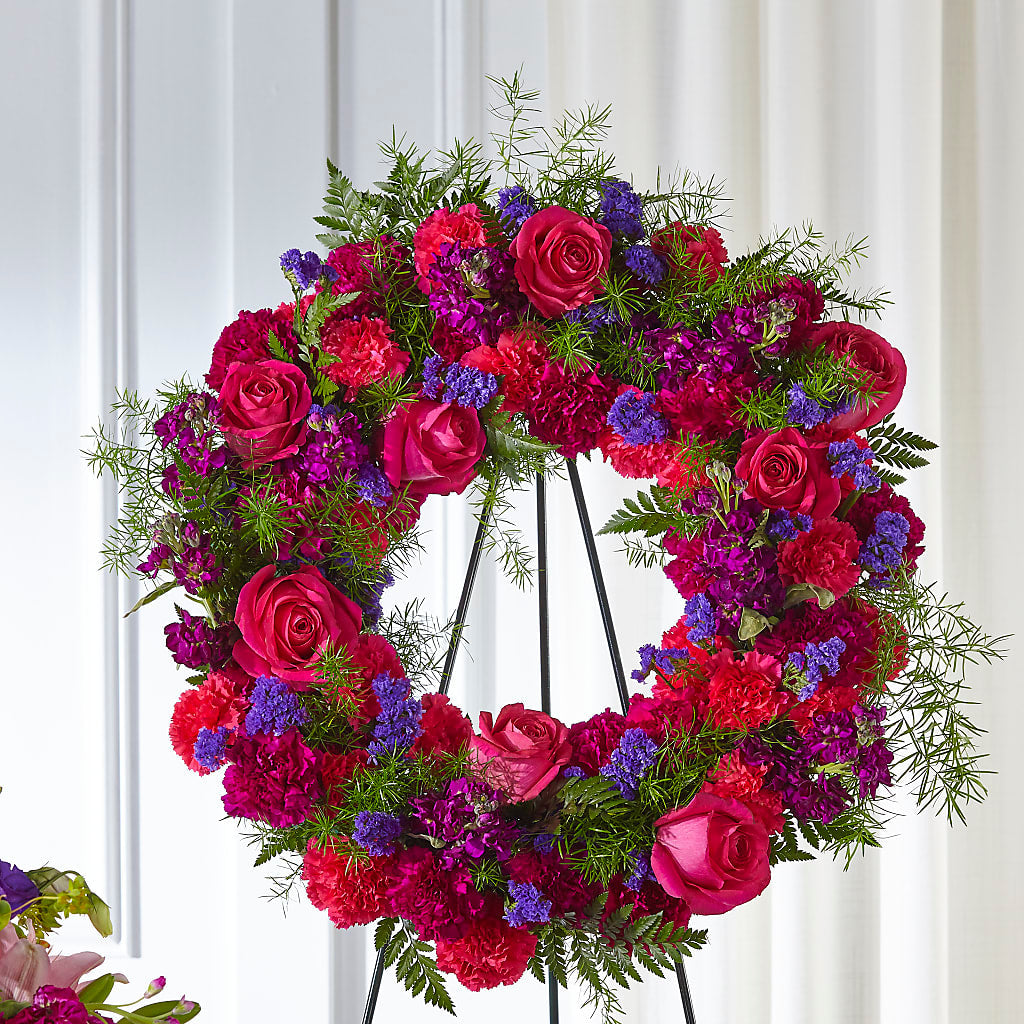 Calming Colors Wreath – STEMZ FLORIST & TREASURES, Calgary AB