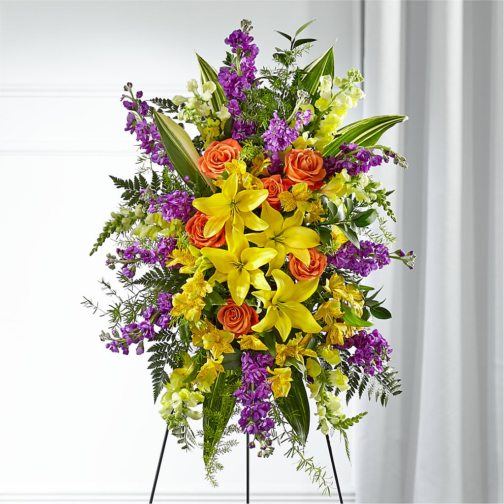 Thoughtful Prayers Standing Spray – STEMZ FLORIST & TREASURES, Calgary AB