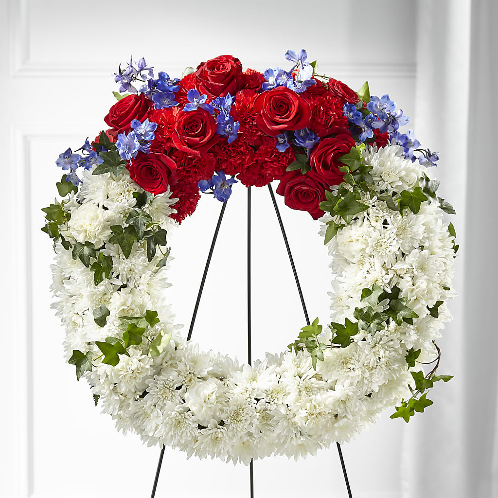 Patriotic Passion Wreath – STEMZ FLORIST & TREASURES, Calgary AB