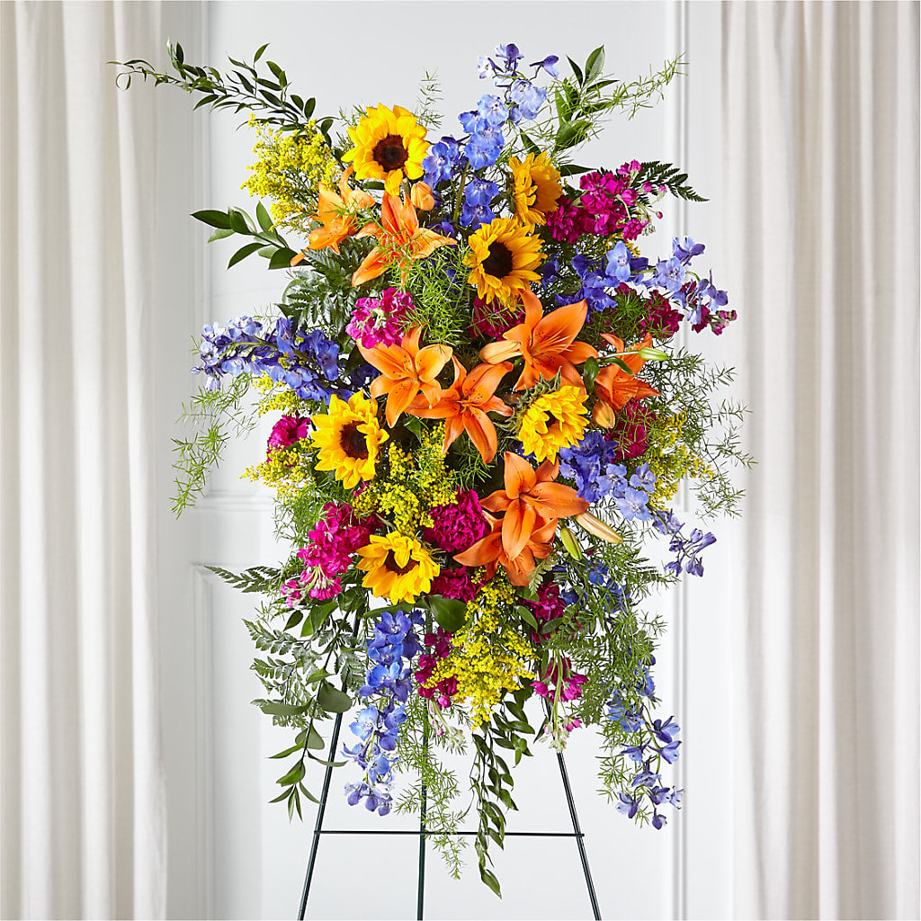 Sunlit Memories Standing Spray (Standard) – STEMZ FLORIST & TREASURES, Calgary AB