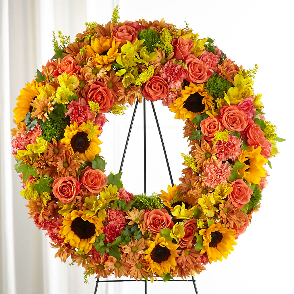 Autumnal Memories Wreath (Standard) – STEMZ FLORIST & TREASURES, Calgary AB