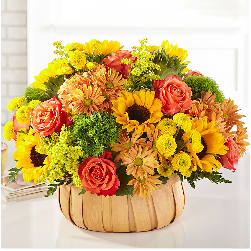 Harvest Sunflower Basket – STEMZ FLORIST & TREASURES, Calgary AB