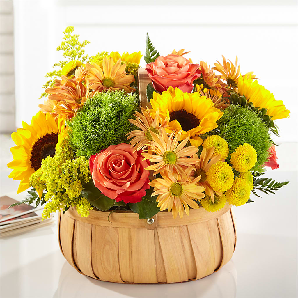 Harvest Sunflower Basket – STEMZ FLORIST & TREASURES, Calgary AB
