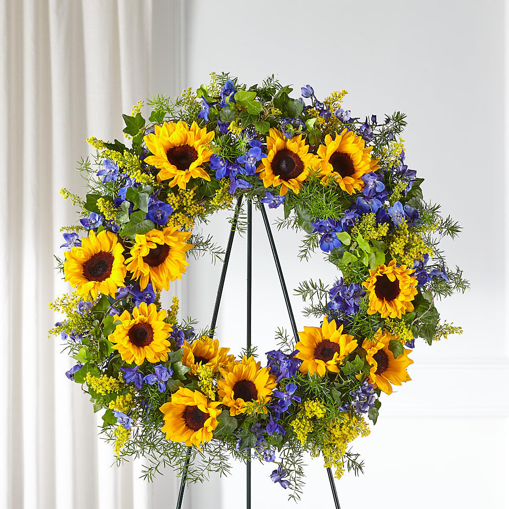 Bright Rays Wreath – STEMZ FLORIST & TREASURES, Calgary AB