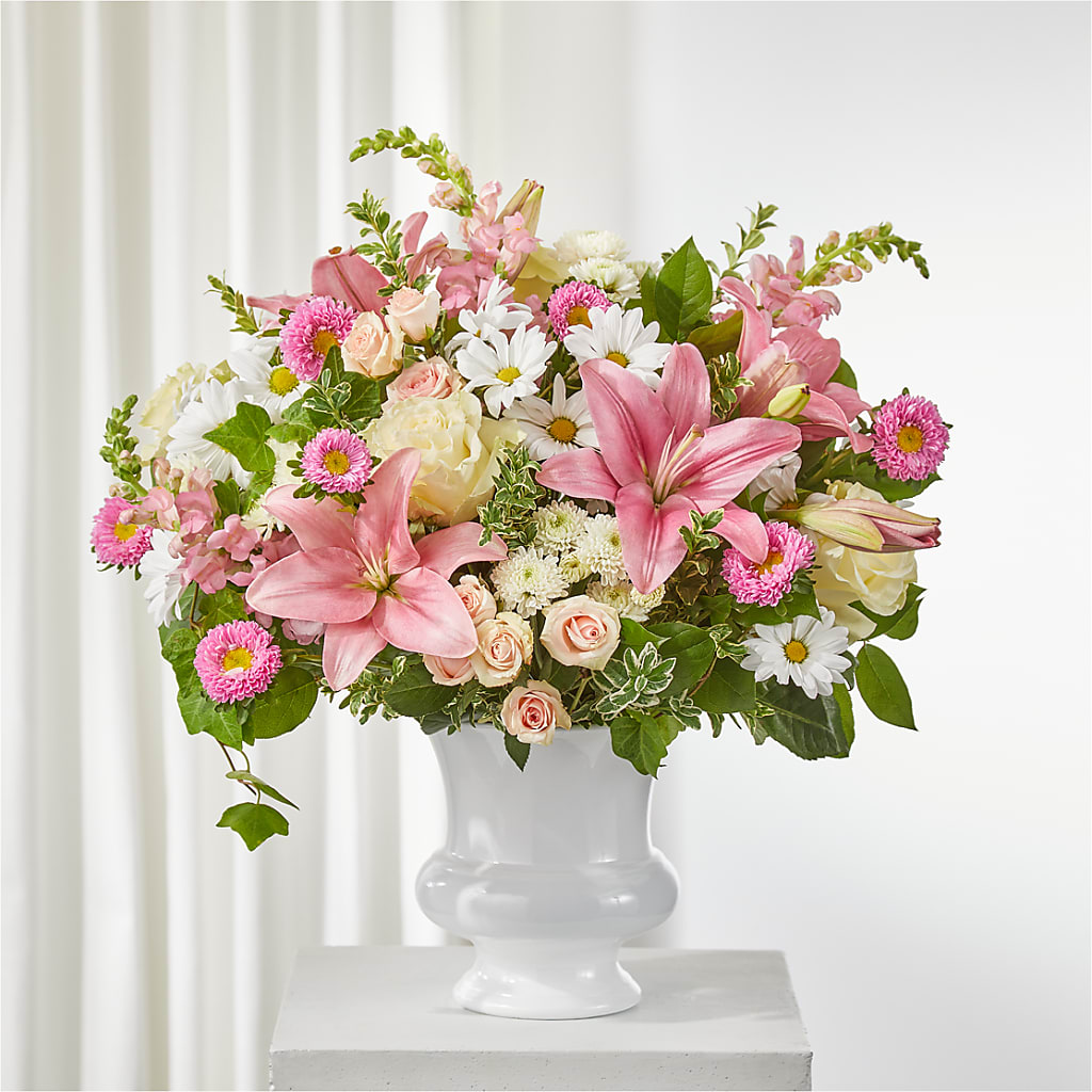 Empathetic Blooms Urn Arrangement – STEMZ FLORIST & TREASURES, Calgary AB