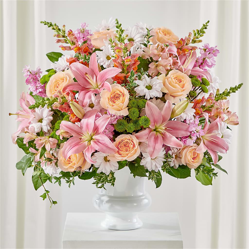 Heartfelt Gesture Urn Arrangement – STEMZ FLORIST & TREASURES, Calgary AB