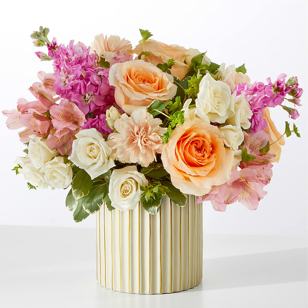 Paradise Bouquet with Ivory Vase – STEMZ FLORIST & TREASURES, Calgary AB