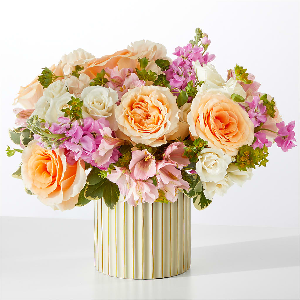 Paradise Bouquet with Ivory Vase – STEMZ FLORIST & TREASURES, Calgary AB