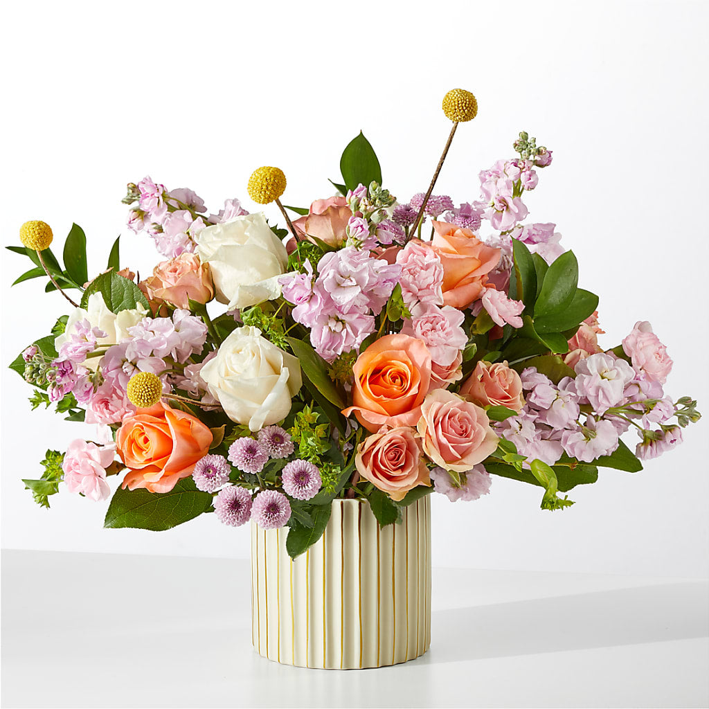 French Market Bouquet with Ivory Vase – STEMZ FLORIST & TREASURES, Calgary AB