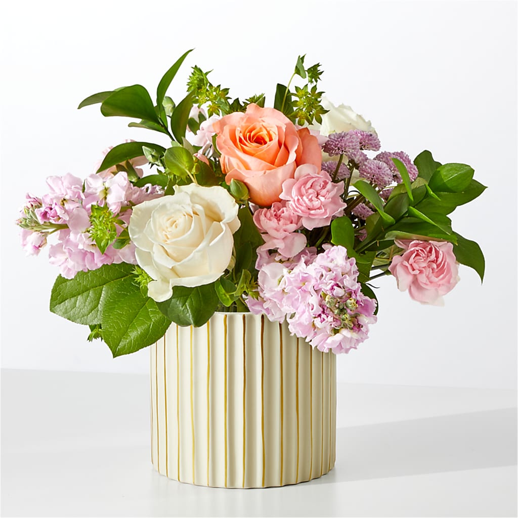 French Market Bouquet with Ivory Vase – STEMZ FLORIST & TREASURES, Calgary AB