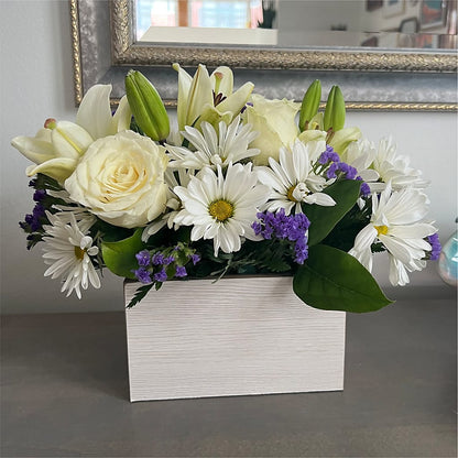 Beyond Blue Box Bouquet – STEMZ FLORIST & TREASURES, Calgary AB