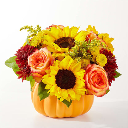 Bouquet de citrouilles à la courge dorée