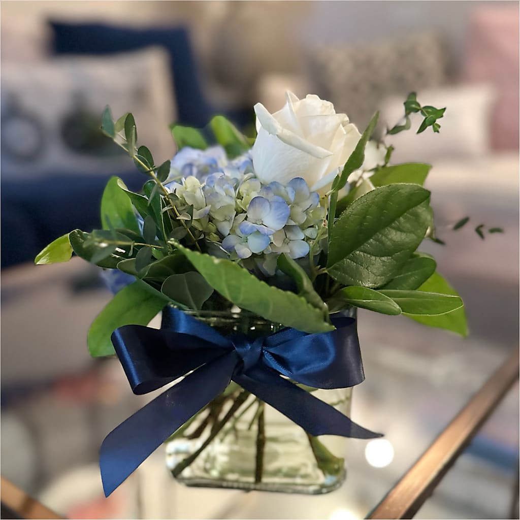 Sky Blue Delight Bouquet – STEMZ FLORIST & TREASURES, Calgary AB