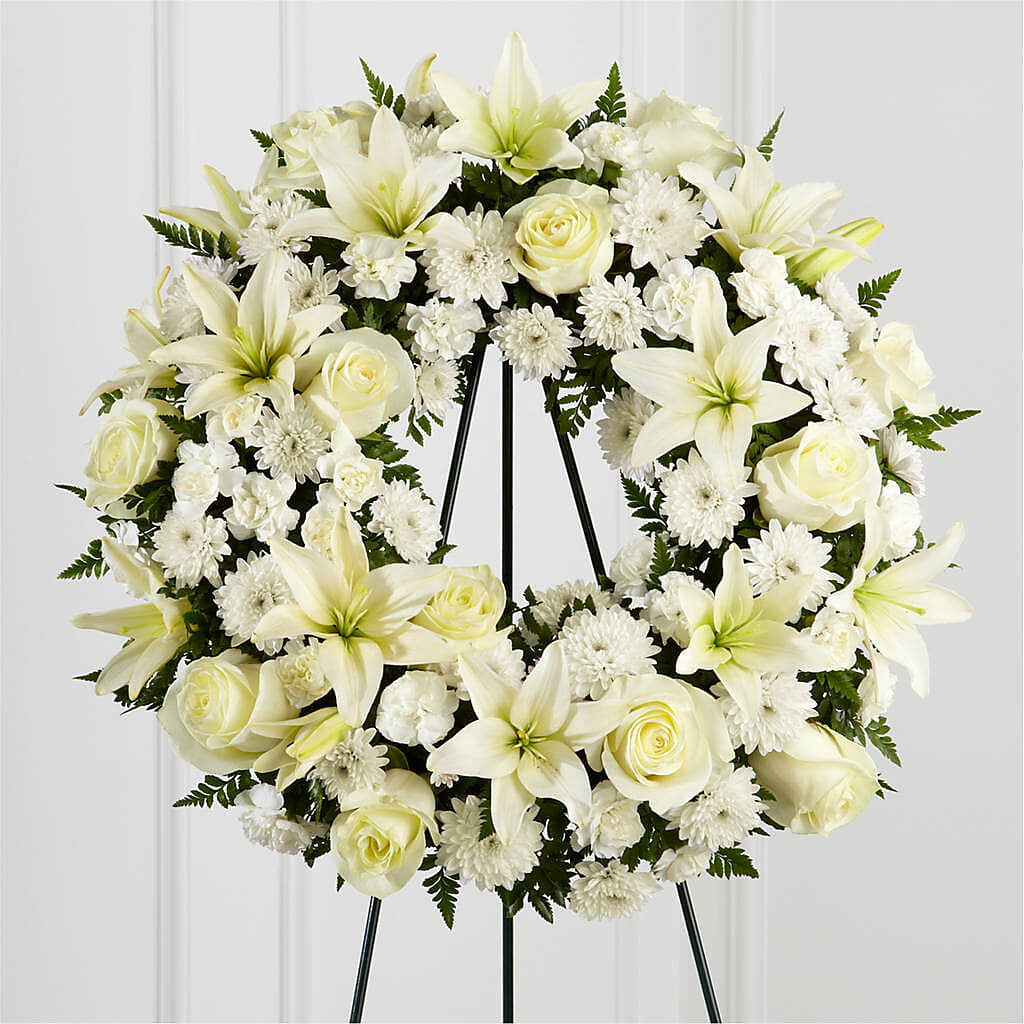 Treasured Tribute Wreath – STEMZ FLORIST & TREASURES, Calgary AB