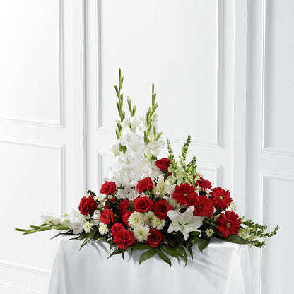 Crimson & White Arrangement – STEMZ FLORIST & TREASURES, Calgary AB