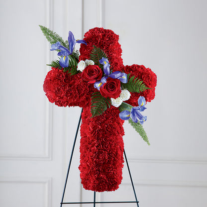 Faithful Hero Floral Cross – STEMZ FLORIST & TREASURES, Calgary AB