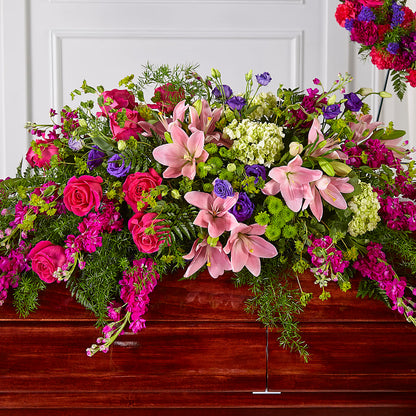 Radiant Tribute Casket Spray – STEMZ FLORIST & TREASURES, Calgary AB