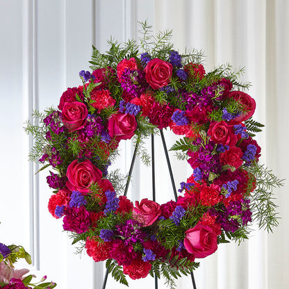 Calming Colors Wreath – STEMZ FLORIST & TREASURES, Calgary AB