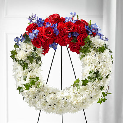 Patriotic Passion Wreath – STEMZ FLORIST & TREASURES, Calgary AB