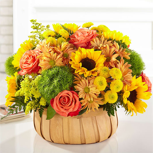 Harvest Sunflower Basket – STEMZ FLORIST & TREASURES, Calgary AB