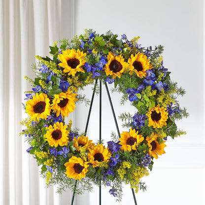 Bright Rays Wreath – STEMZ FLORIST & TREASURES, Calgary AB