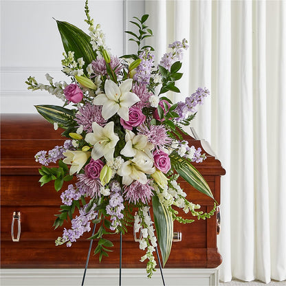 Grateful Hearts Standing Spray – STEMZ FLORIST & TREASURES, Calgary AB