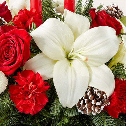 Seasonal Festivities Centerpiece – STEMZ FLORIST & TREASURES, Calgary AB