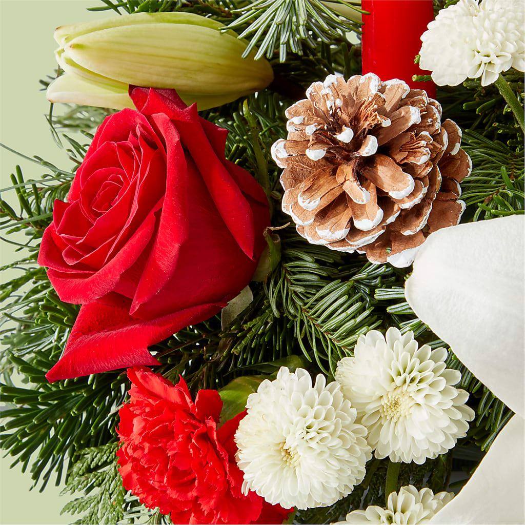 Seasonal Festivities Centerpiece – STEMZ FLORIST & TREASURES, Calgary AB