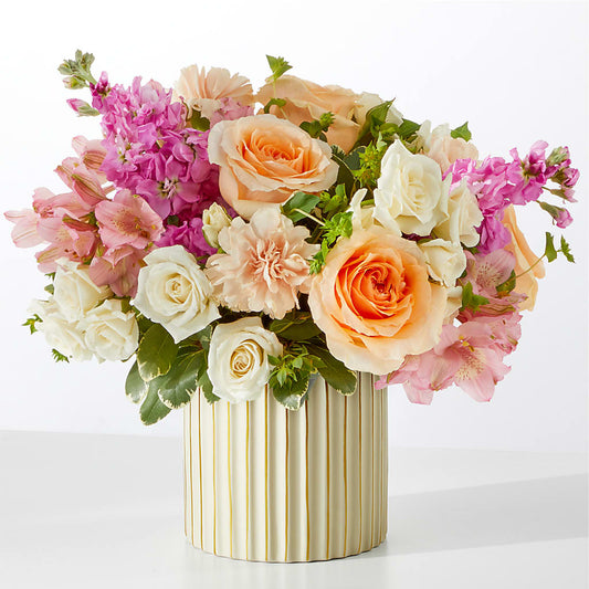 Paradise Bouquet with Ivory Vase – STEMZ FLORIST & TREASURES, Calgary AB