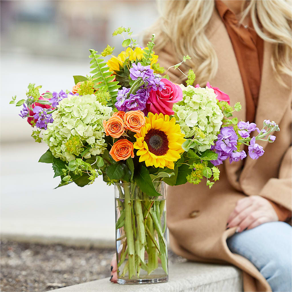 Vibrant Greetings Bouquet – STEMZ FLORIST & TREASURES, Calgary AB