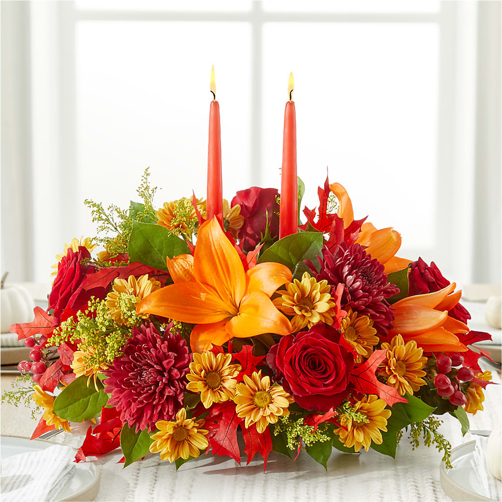 Autumn's Embrace Centerpiece – STEMZ FLORIST & TREASURES, Calgary AB