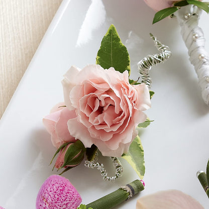 Pink Spray Rose Boutonniere – STEMZ FLORIST & TREASURES, Calgary AB